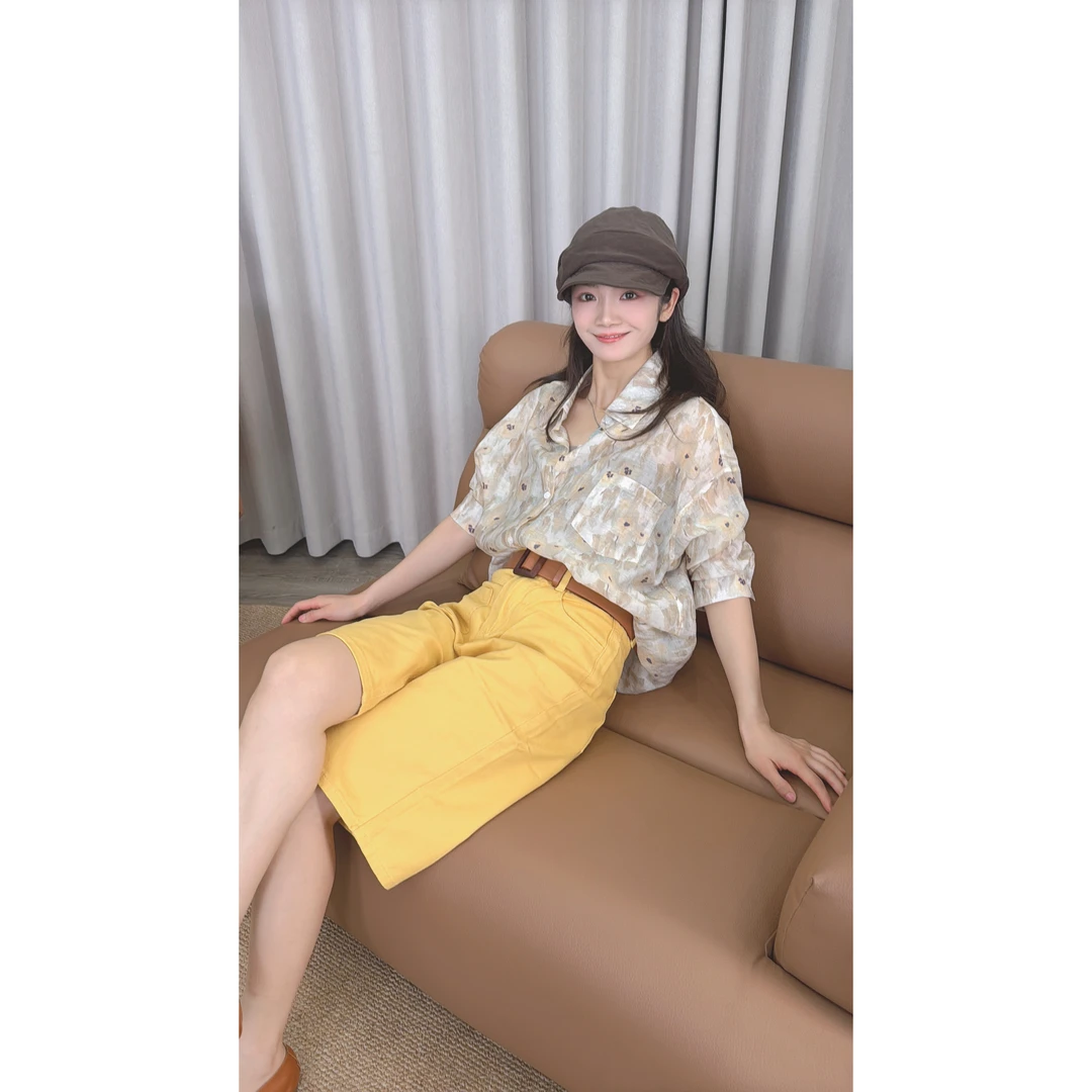 CHUN·「傍晚短裤」显瘦休闲裤直筒百搭夏季阔腿薄款宽松简约韩版