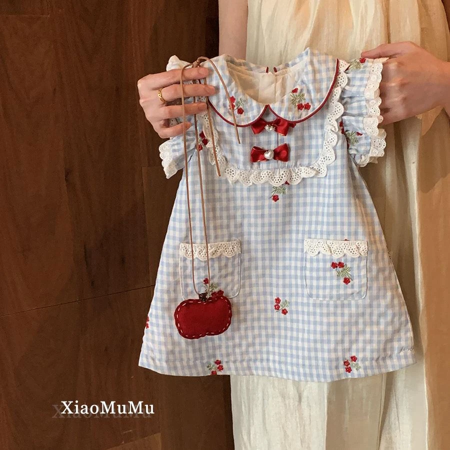 小沐马女童薄款背心裙夏装2025新款小童连衣裙女宝宝洋气公主裙