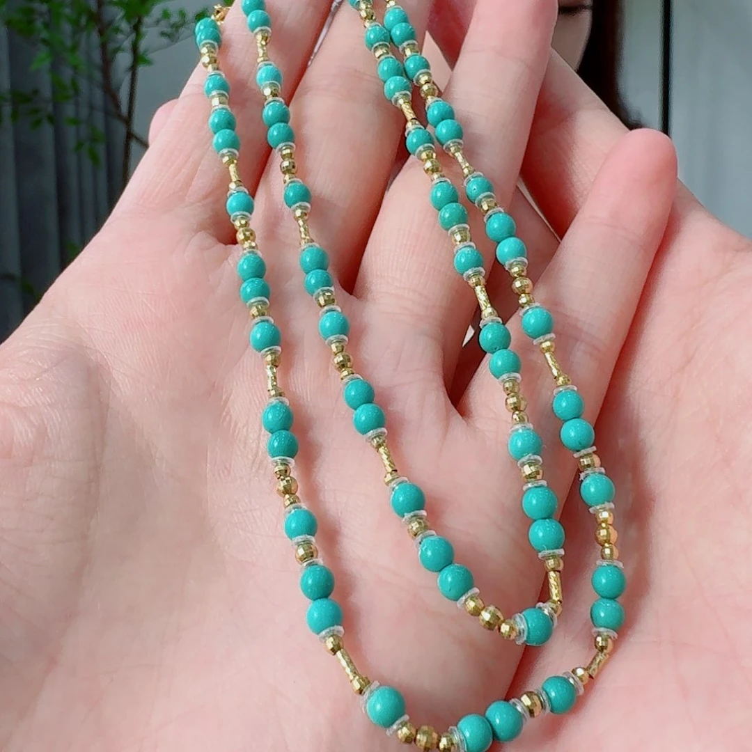 18K金镶嵌绿松石珠宝奇石