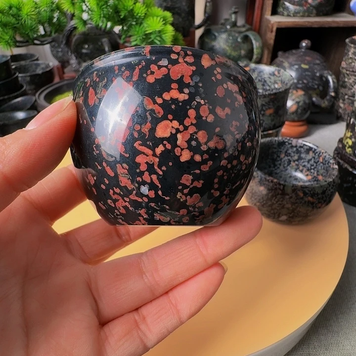 梅花玉精美水缸杯