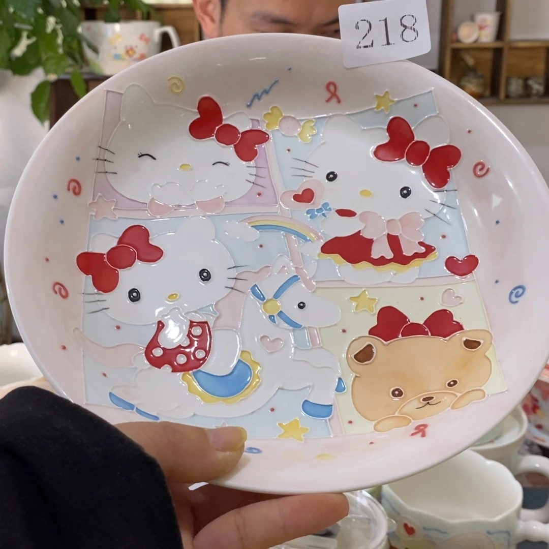 瓷片景德镇釉下彩手绘