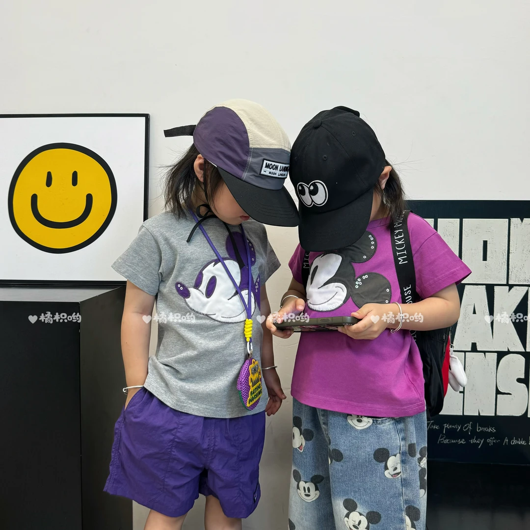 【橘枳哟】亲子款-DD高定珠片刺绣老鼠头短袖T恤