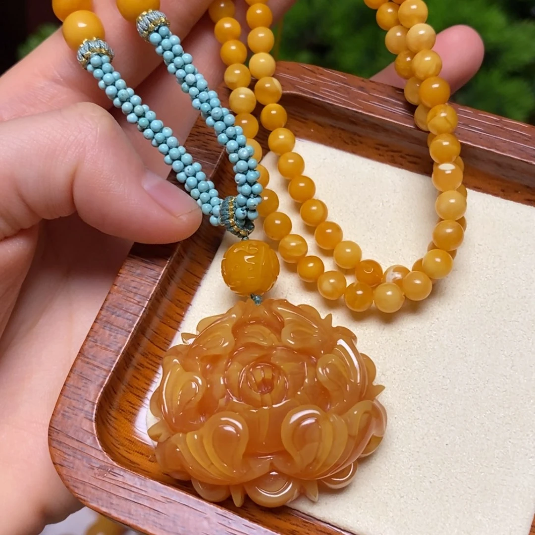 【闪购商品】蜜蜡颈饰未镶嵌项链