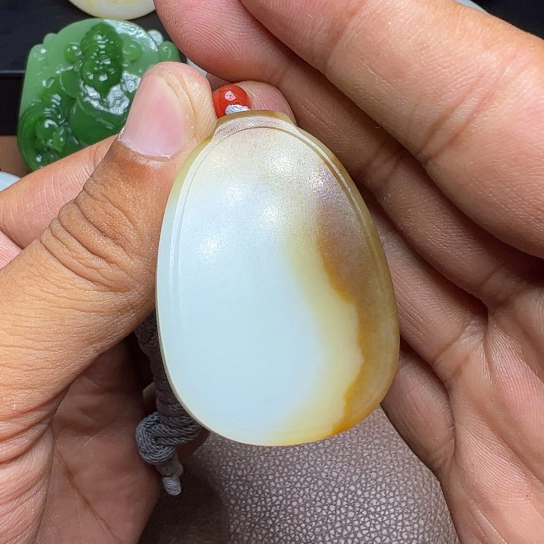 和田玉未镶嵌吊坠(不含链)强**技