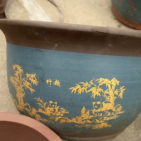 紫砂宜兴紫砂蓝熊猫大