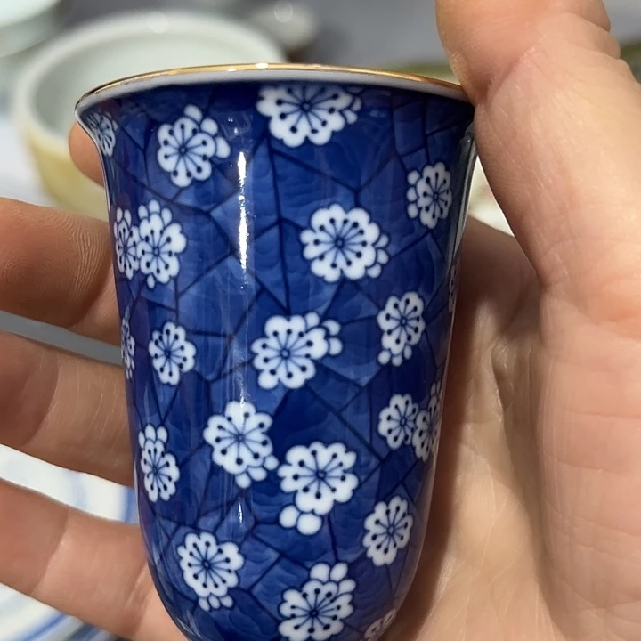 木***楊摆件景德镇陶瓷青花杯子1个
