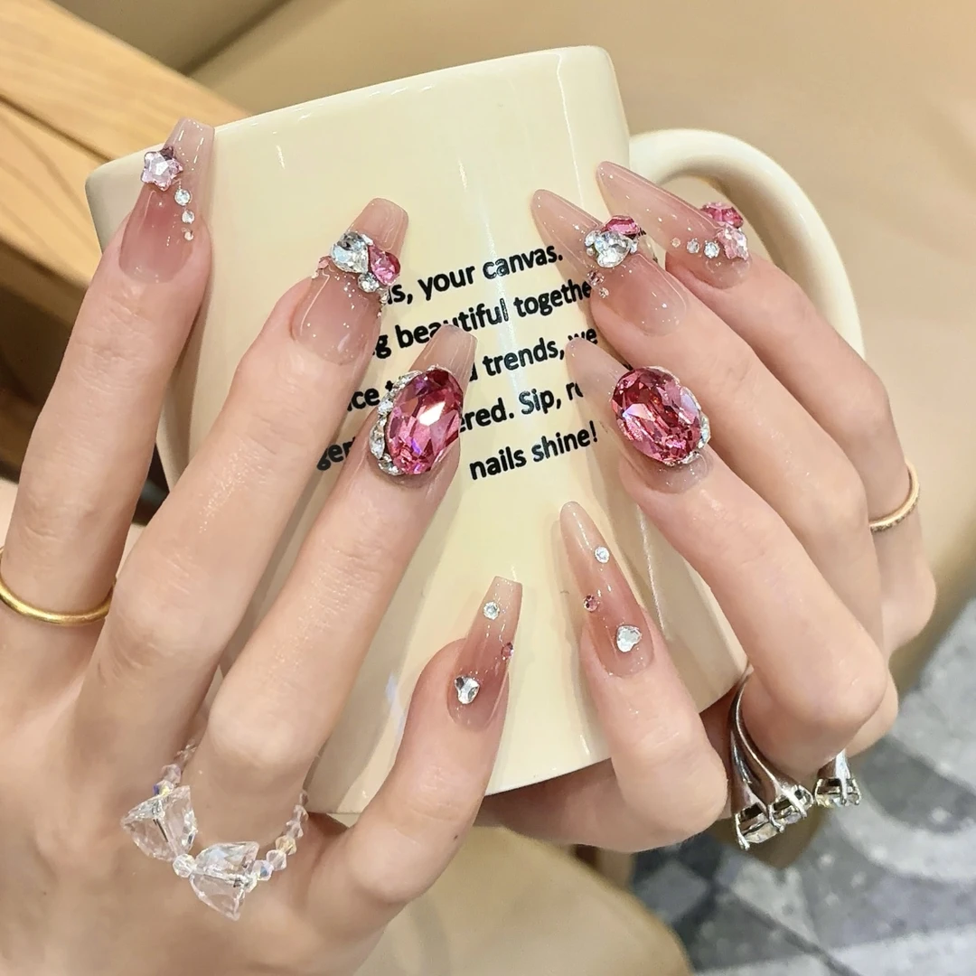 郭小双穿戴甲【树莓】全华版手工穿戴甲10片盒装-H31057