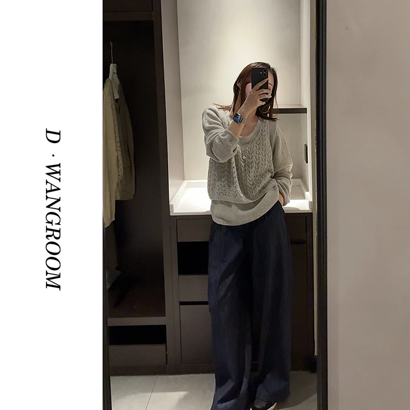 丁小晗【朦胧美】“软糯羊毛叠穿buff”秋季长袖针织衫两件套XXD-3