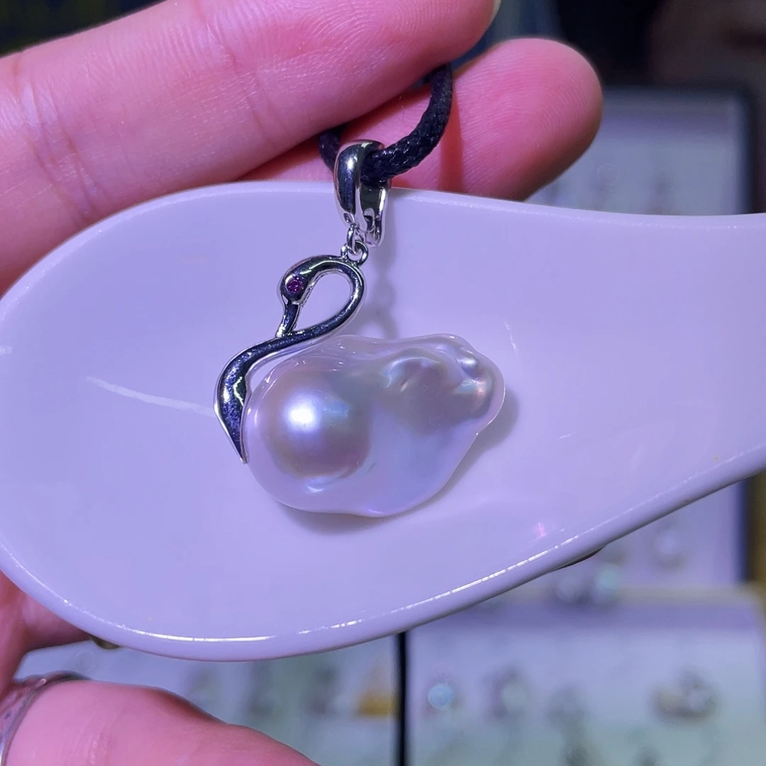 淡水珍珠合金天然淡水珍珠吊坠项链