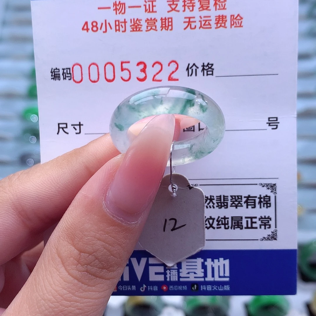 翡翠未镶嵌戒指天然