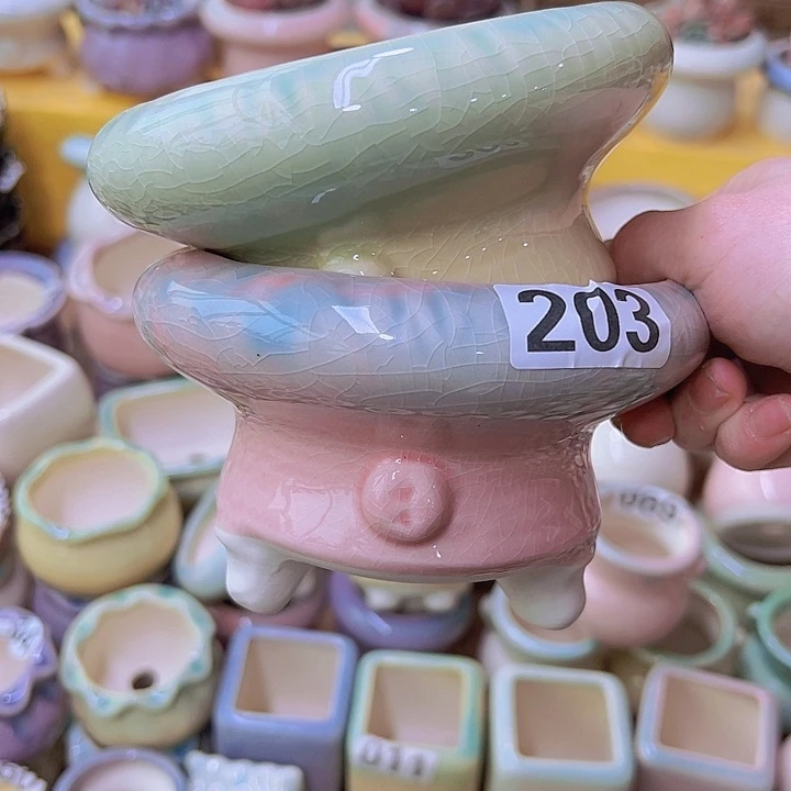 红陶陶瓷花盆当场满12包邮