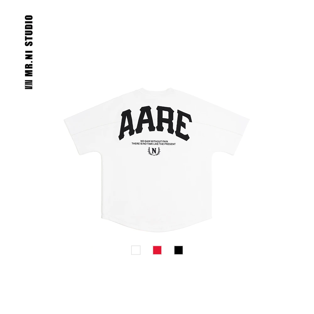 MR.NI/倪先生「麦穗」口碑王经典回溯专机压线立体字母廓型短袖T恤