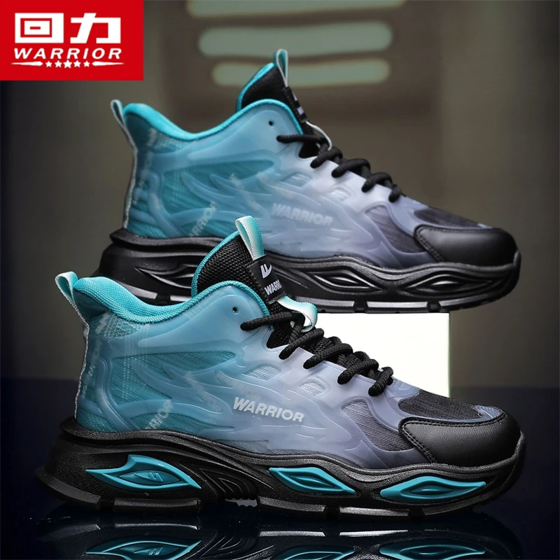 回力男鞋高帮运动鞋男士网面透气休闲鞋学生青少年软底减震跑步鞋