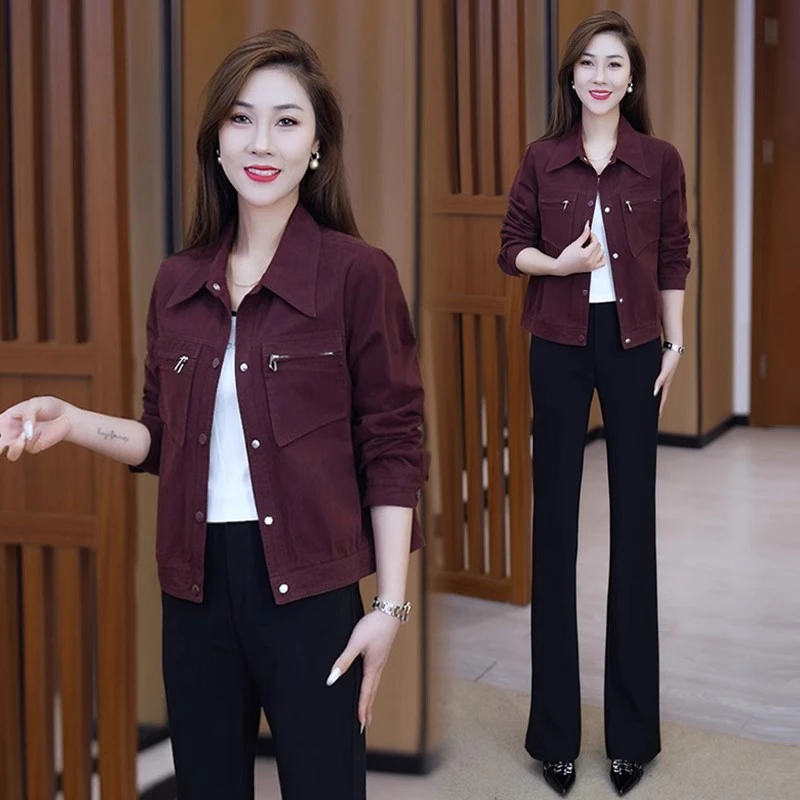 时尚休闲短外套女2025春季新款洋气质显瘦小个子百搭牛仔夹克上衣