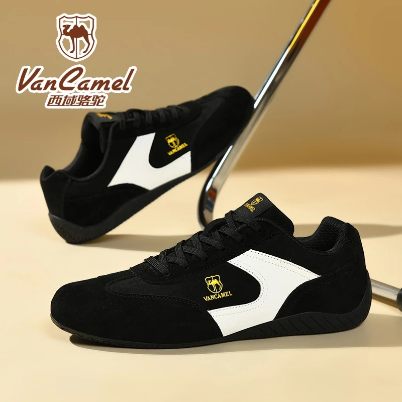 VANCAMEL西域骆驼高品质赛车鞋时尚透气休闲鞋潮流百搭情侣阿甘鞋