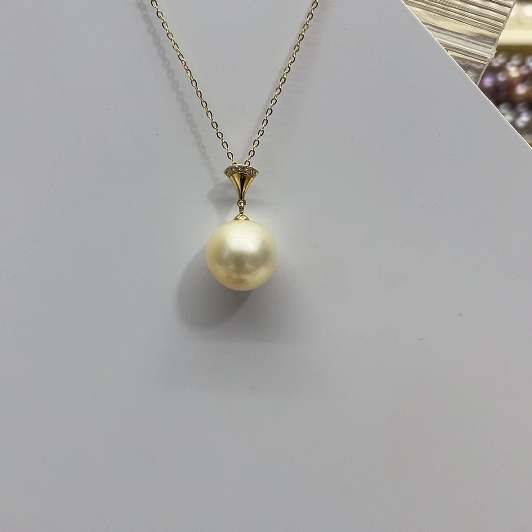 海水珍珠18K金镶嵌颈饰