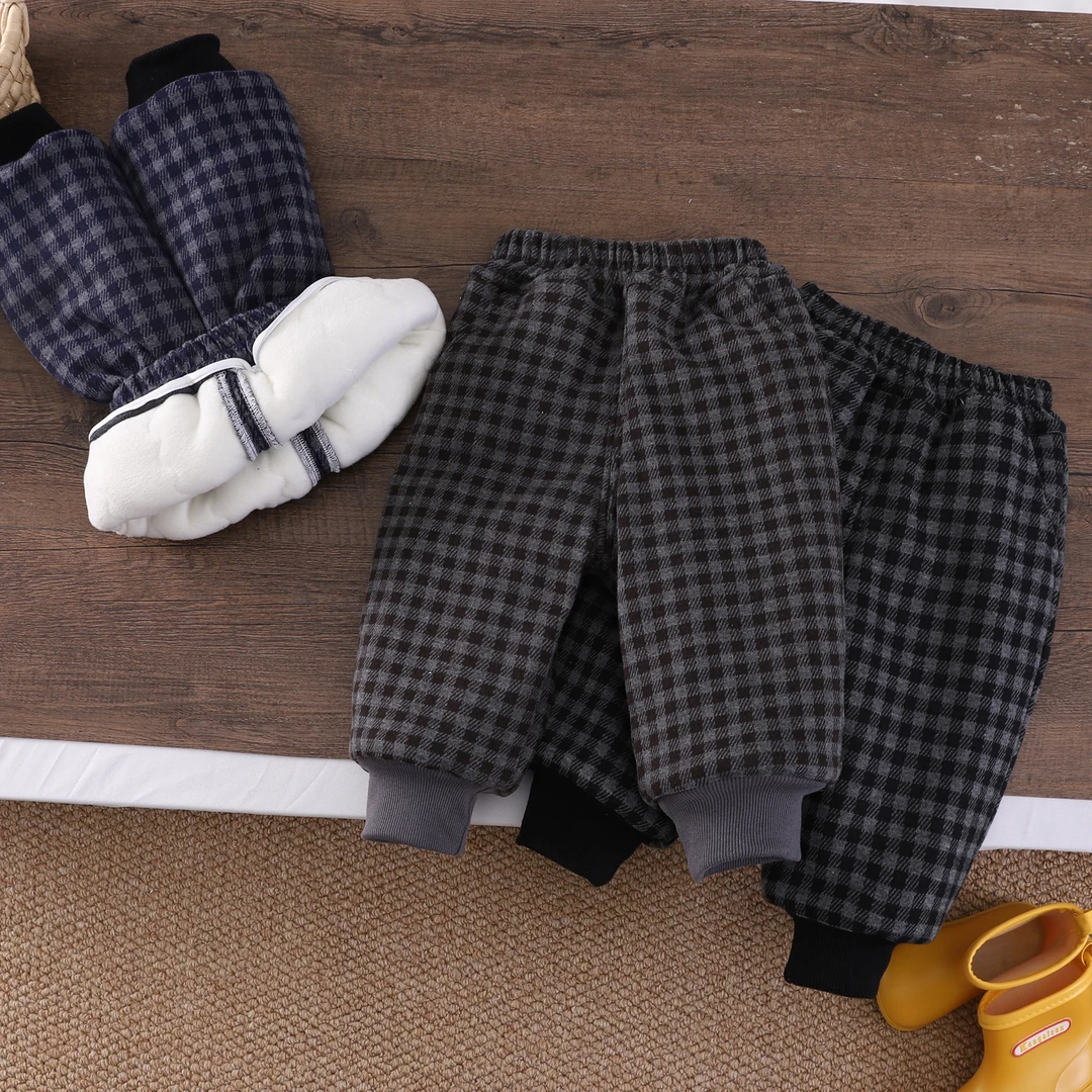 男童棉裤冬季加厚新款2025一条过冬长裤儿童棉裤宝宝加绒裤子