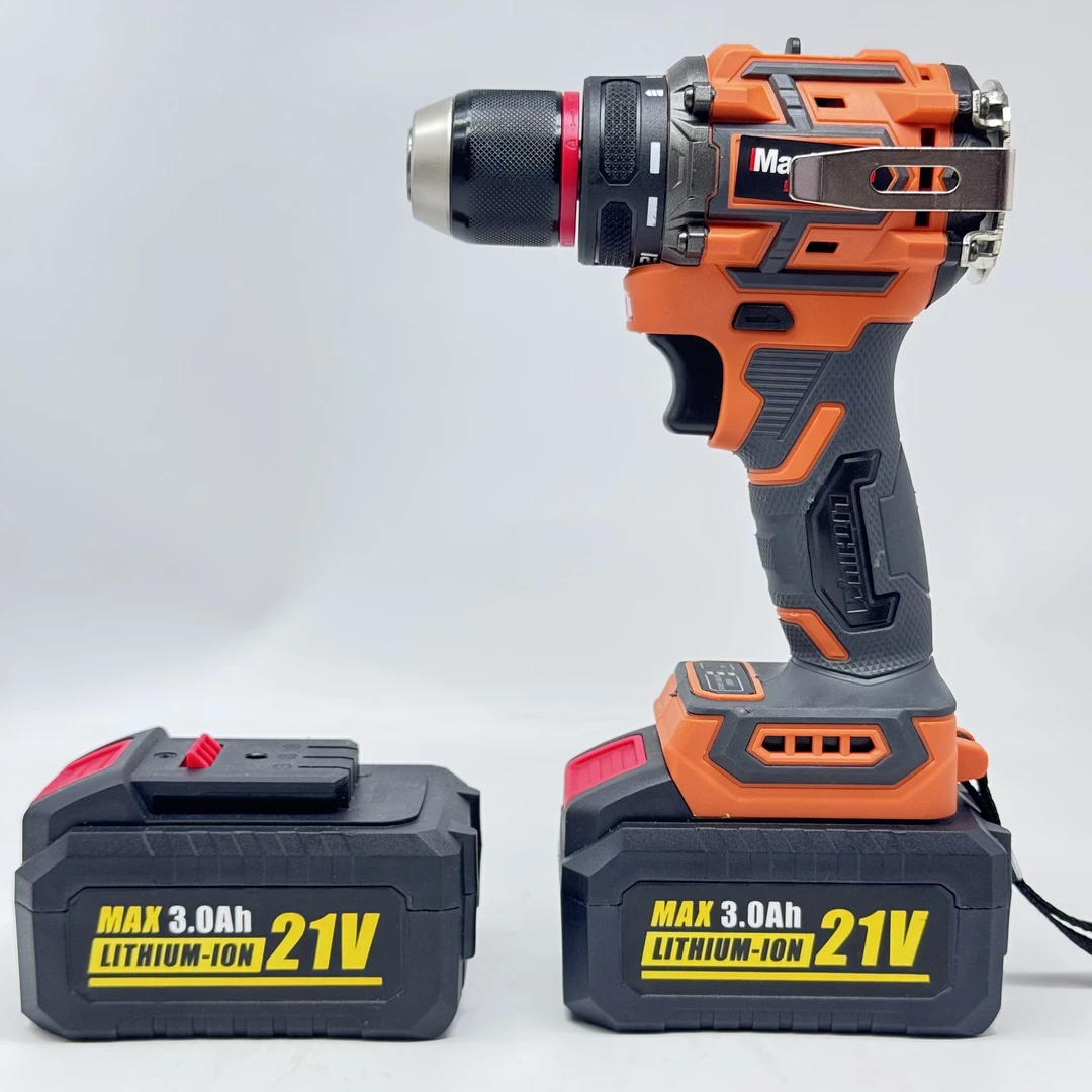 曼柯奇无刷手电钻大钢炮带挂钩敲击10节动力两电一充WB80G1850