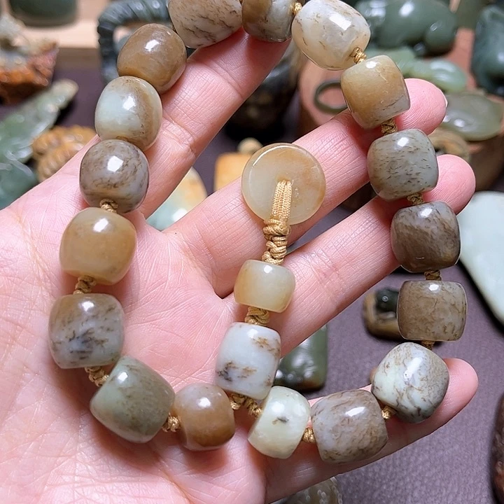 岫岩河磨玉（透闪石质玉）手绳未镶嵌