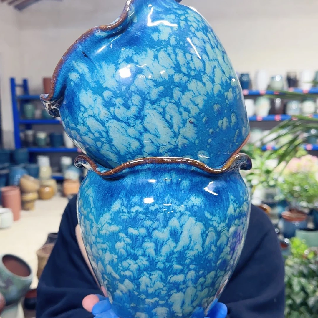 紫砂花盆高17口17