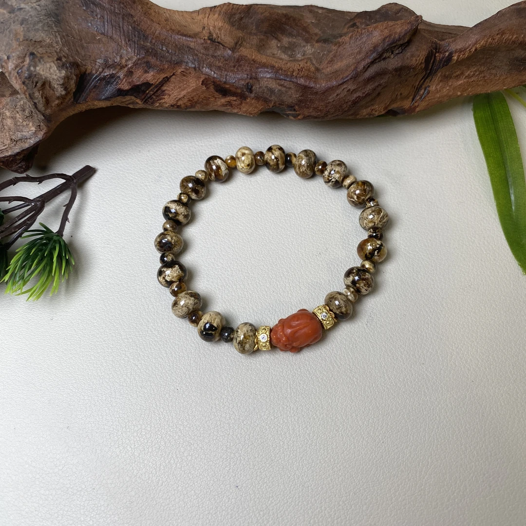 【央网专属】抚顺干白花DIY手串 9mm cc005 多样性发其一