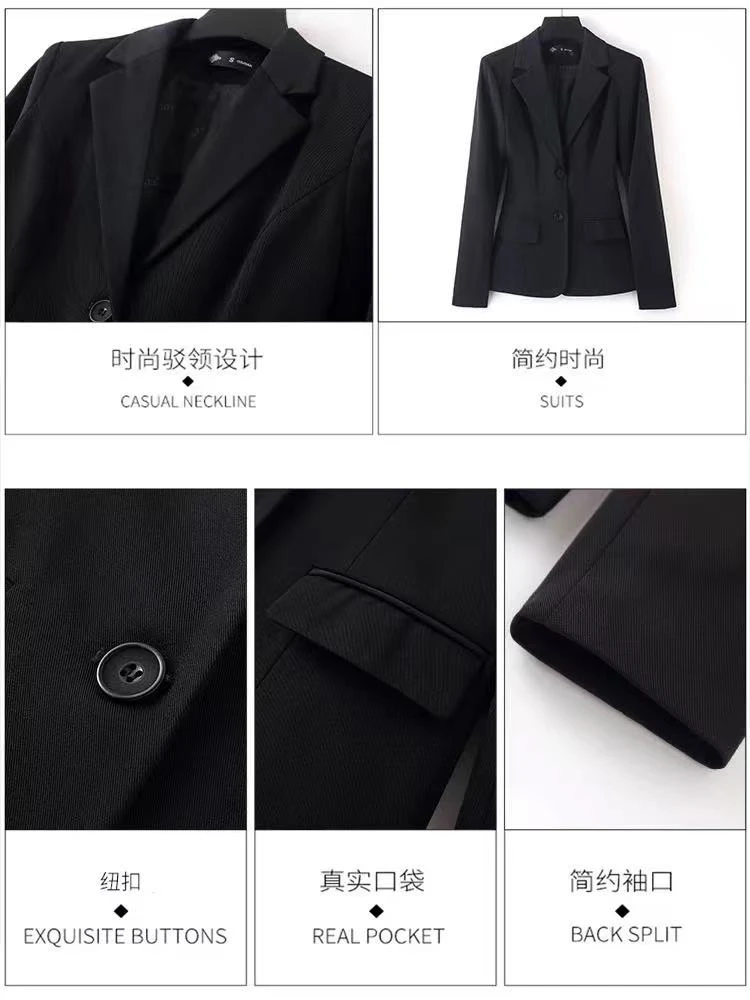 A13-2黑色“单扣”西装外套上衣