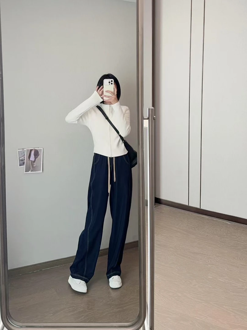 H春款时尚连帽拉锁外套