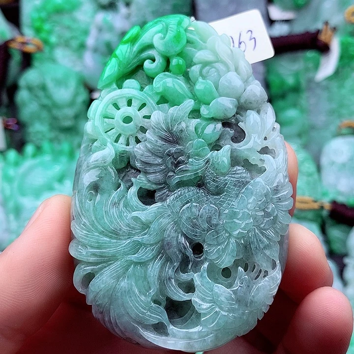 翡翠未镶嵌吊坠(不含链)