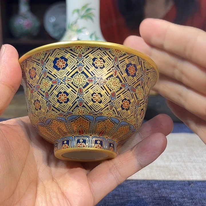 一***奇杯子吉蓝金地d煌工艺杯