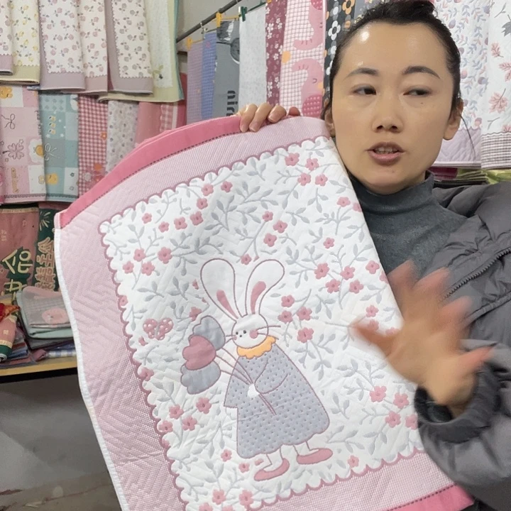 棉特价粉色花园兔