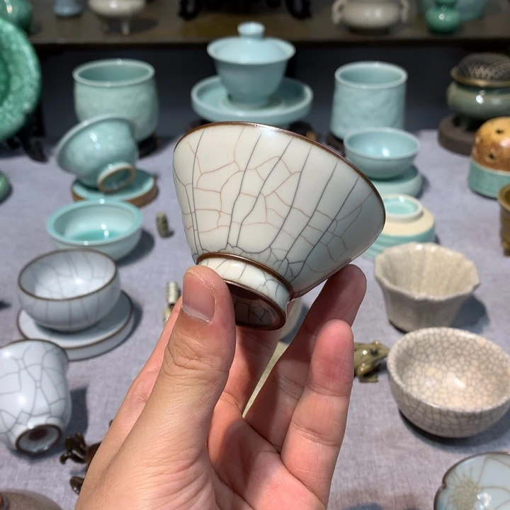 龙泉青瓷哥窑金丝铁线