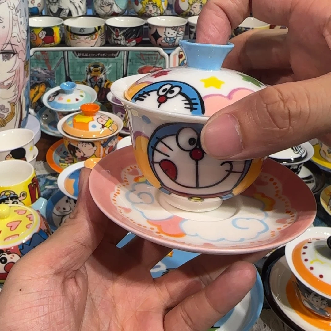 高温釉下彩纯手工手绘陶瓷
