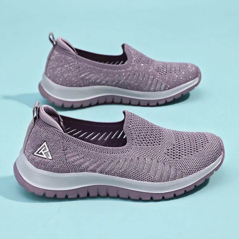 康乐健夏季老人鞋网面透气一脚蹬套脚老北京布鞋轻便妈妈鞋闰月鞋