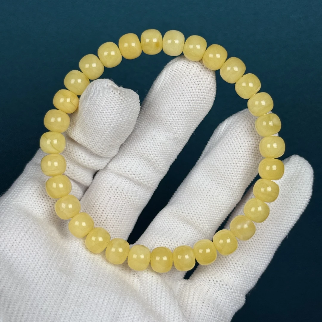 G2754天然原矿蜜蜡 单圈7.5*6.2mm 支持复检 假一罚十
