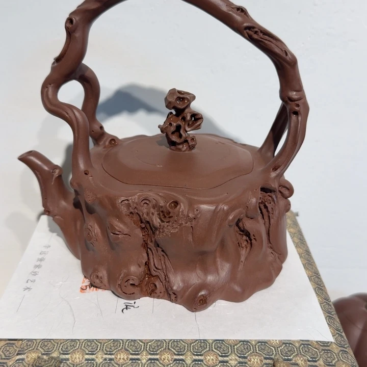 *****紫砂茶壶树桩壶紫泥