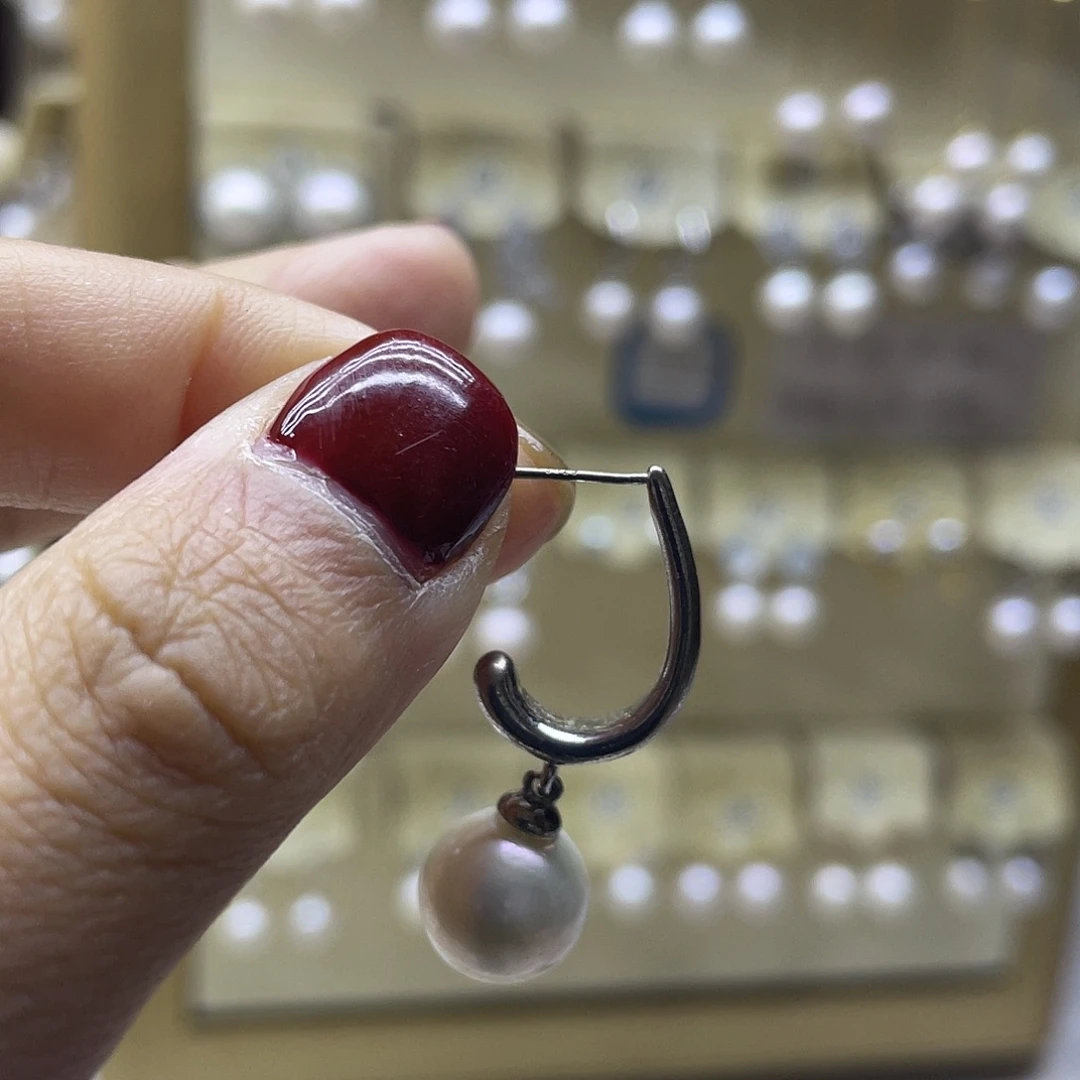 耳饰淡水珍珠银S925镶嵌