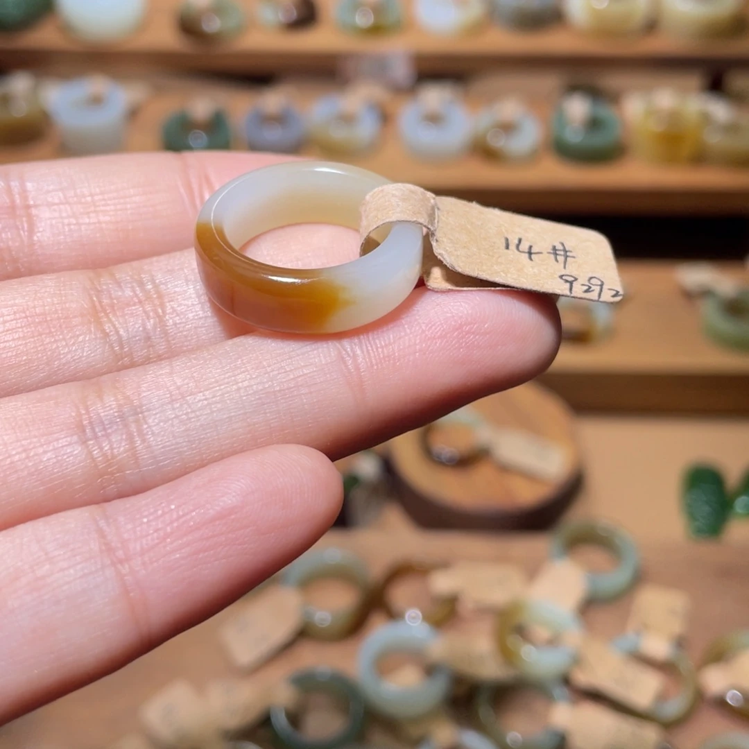 和田玉戒指未镶嵌F*扩到17.1