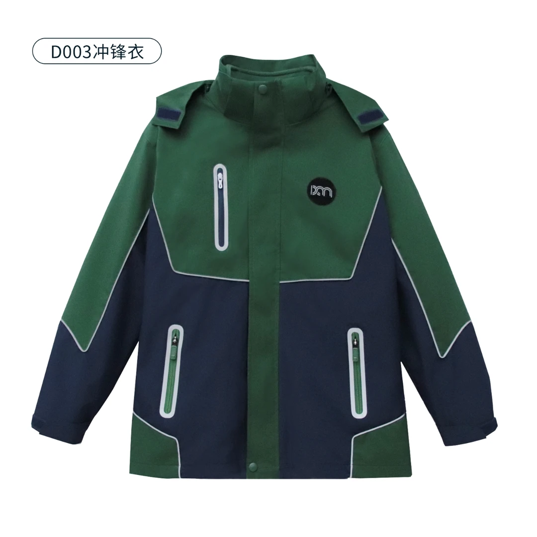 初中高校服同款学校冬季冲锋衣可拆卸摇粒绒内胆003