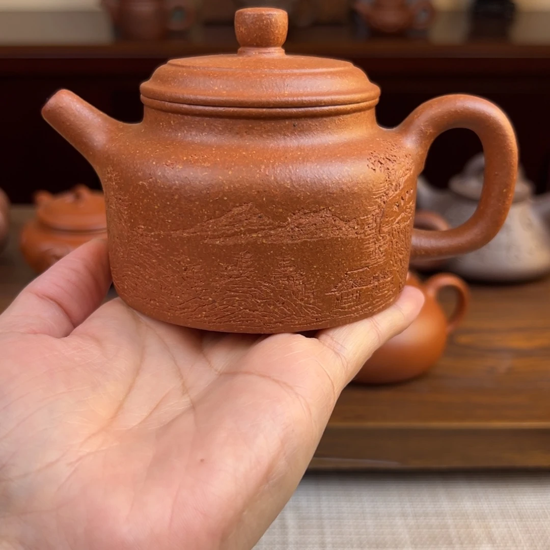 董***叔茶壶紫砂黄降坡德钟全手230cc