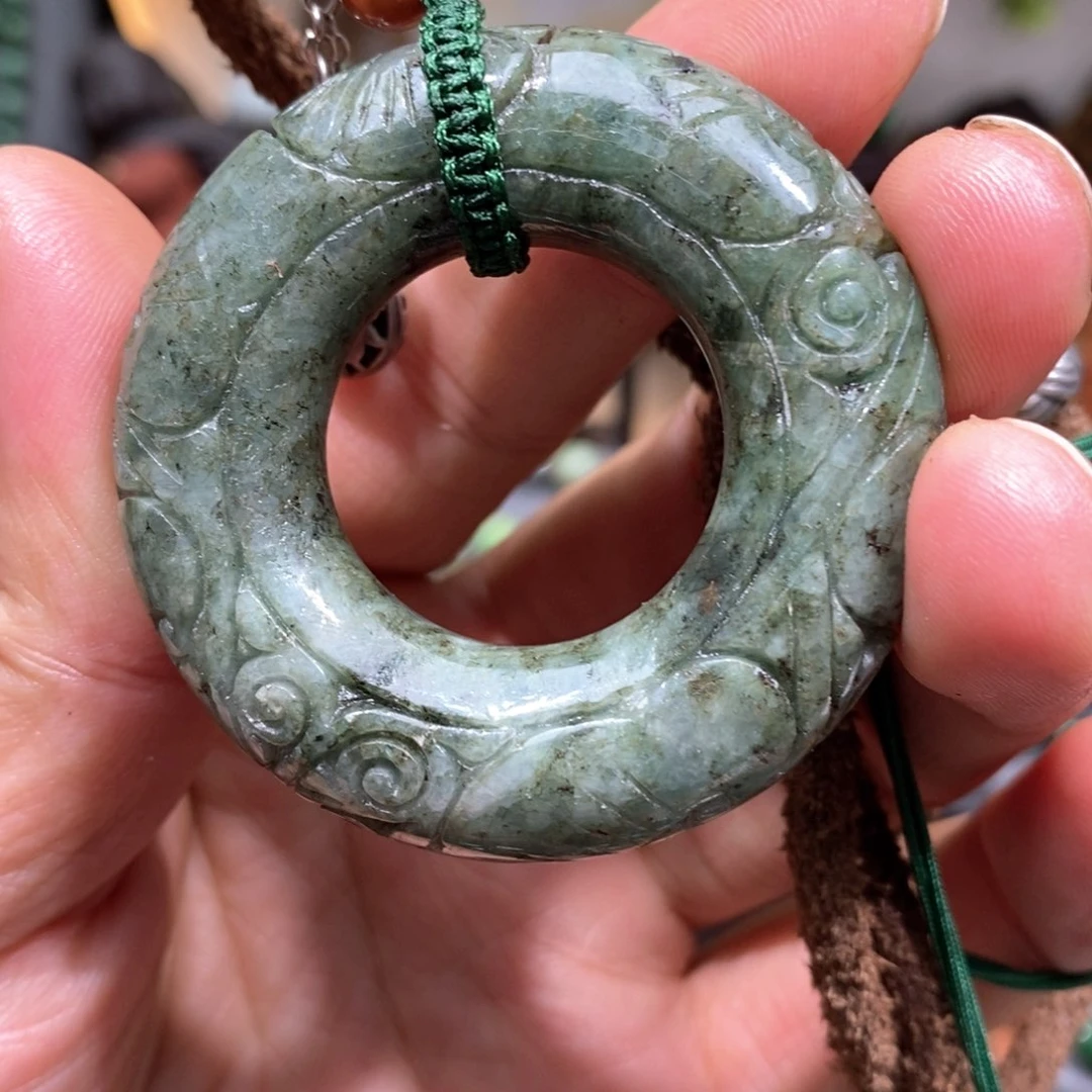 翡翠颈饰银S925镶嵌漂亮美眉