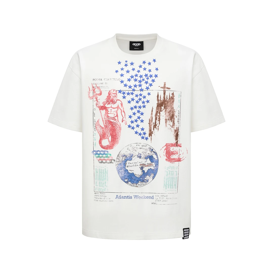 GB-GOODBRAND 25SS Atlantis海神古堡发泡轻奢时尚高级感短袖T恤