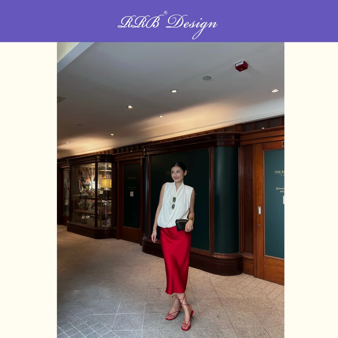 RRB Design「夏日轻氧」宽松显瘦荡领挂脖无袖背心时尚百搭上衣