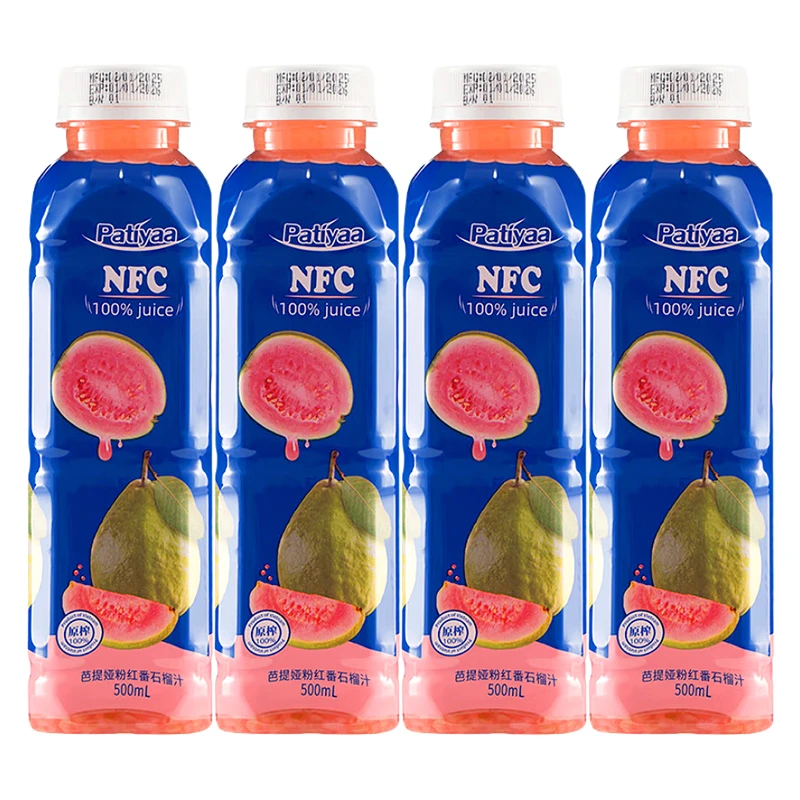 越南进口芭提娅果汁500ml/瓶装粉红番石榴味果汁饮料