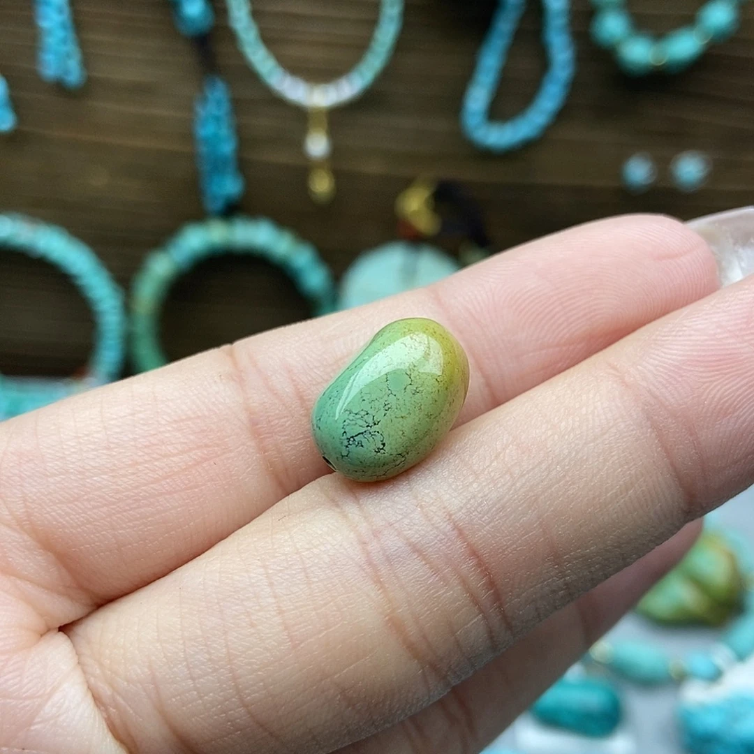 绿松石未镶嵌菜籽随行豆