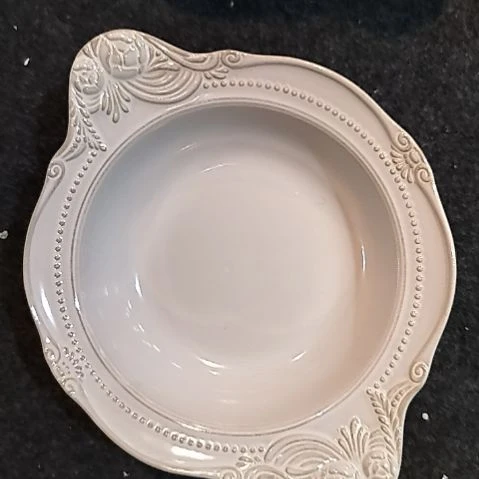 瓷片微瑕玫瑰小号双耳一个