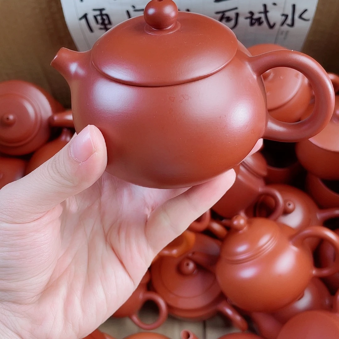 潮州朱泥壶大西施180毫升 壶底微瑕