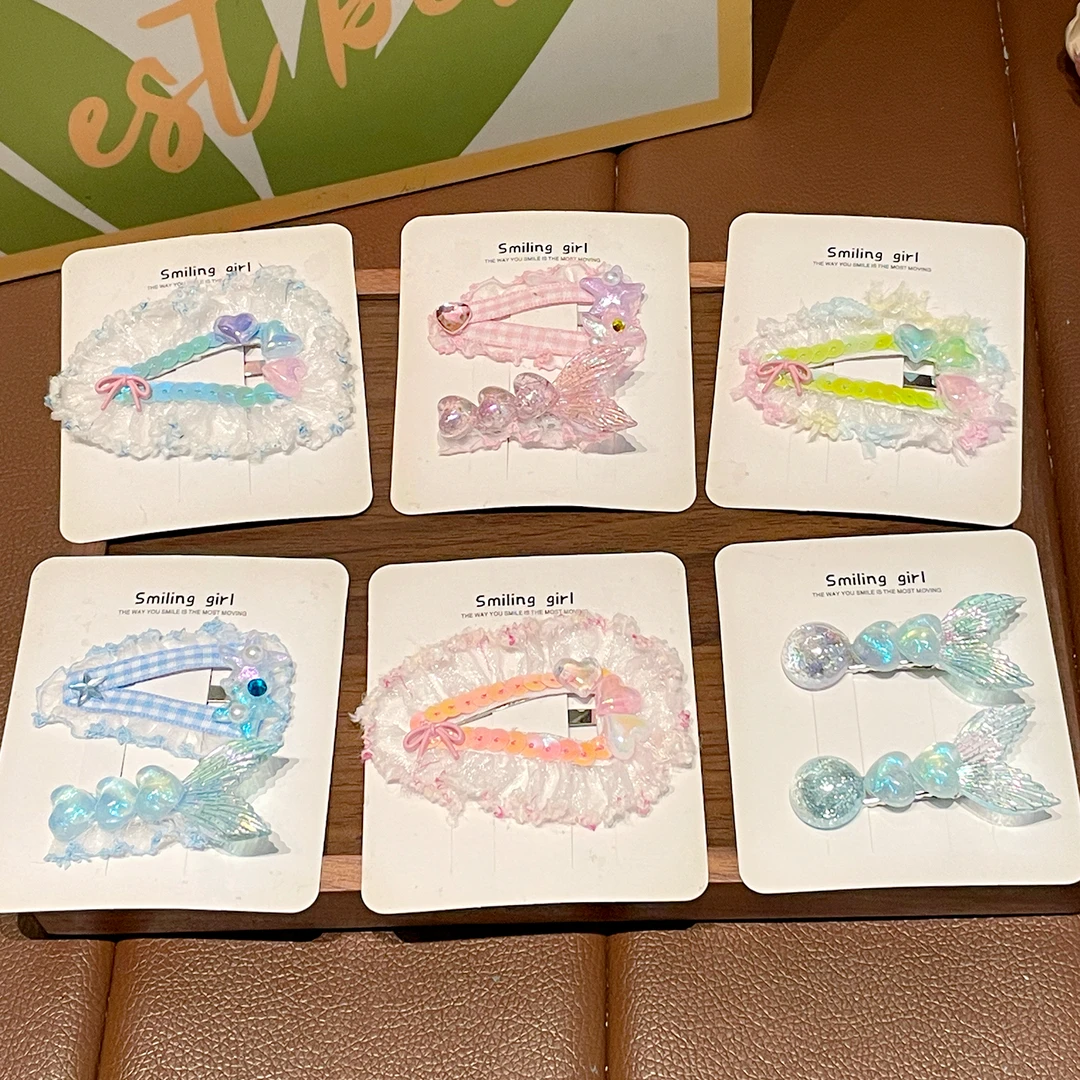 2025儿童新款网红刘海夹透明夹子边夹甜美发圈头饰儿童公主可爱