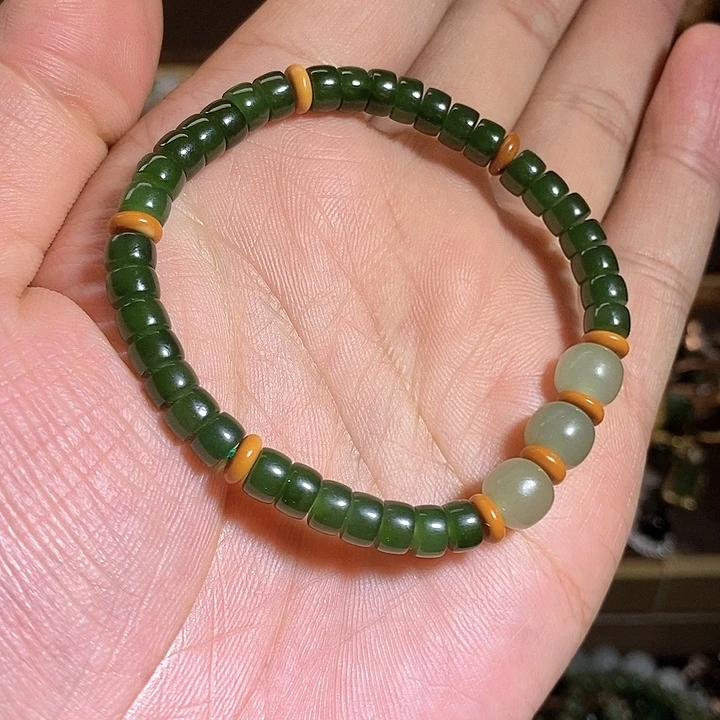 【闪购商品】未镶嵌手串和田玉（碧玉）