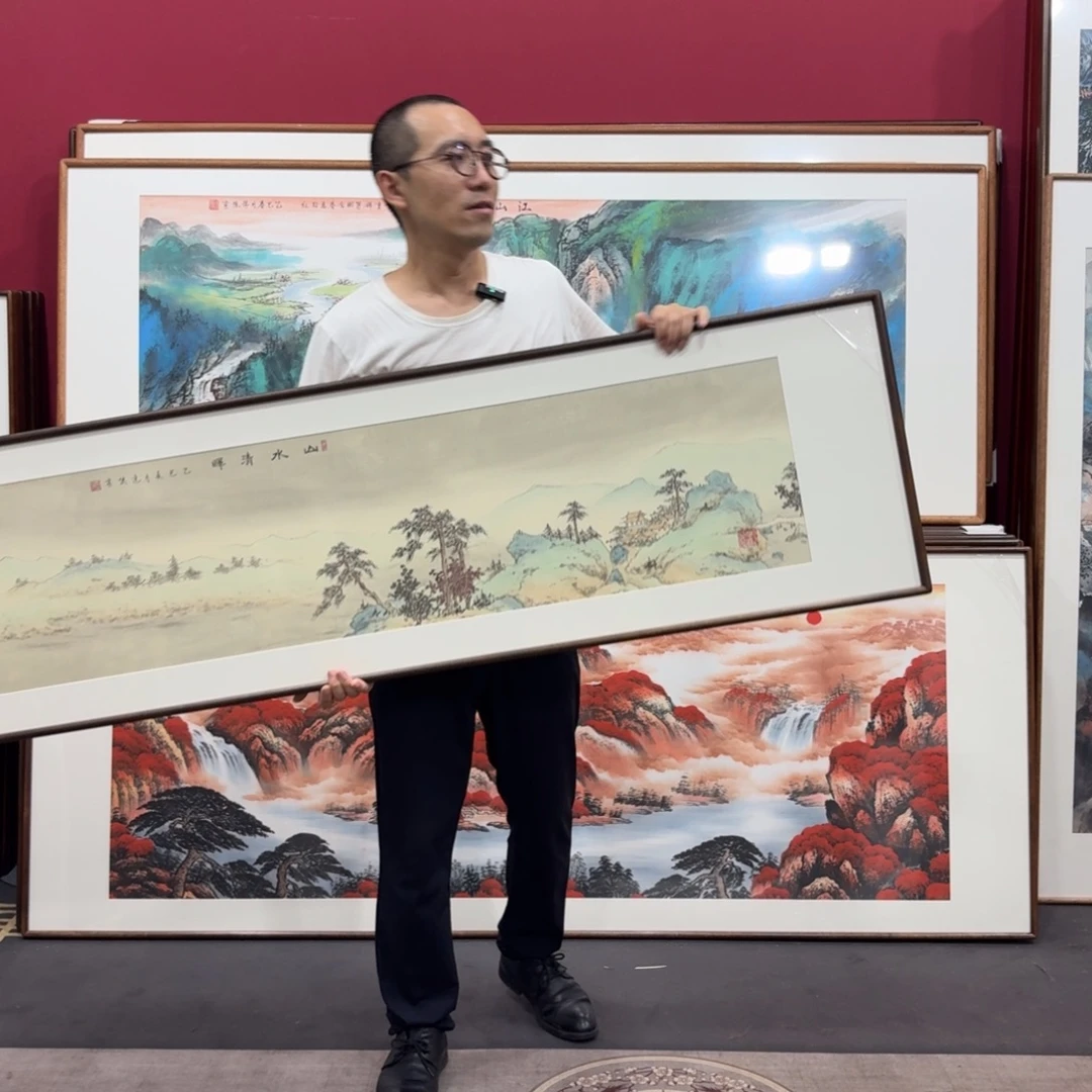 国画带框绘画160/45尺寸