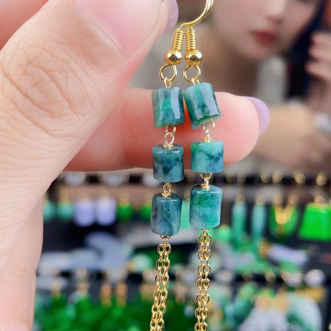 翡翠未镶嵌耳饰饰品